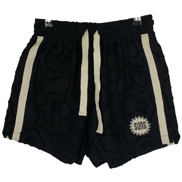 Phoenix Suns Mitchell & Ness NBA Womens Medium‎ Shorts Jacquard Black Cream New